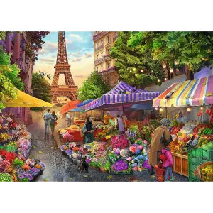 Premium Plus - Flower Market Paris Paris & France By Trefl