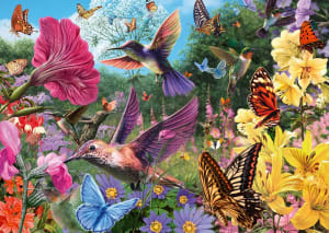 Premium Plus Hummingbird Garden Flower & Garden By Trefl
