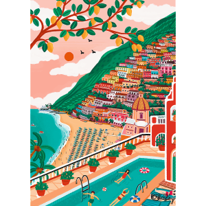 Premium Plus The Art of Color Positano, Italy Italy By Trefl