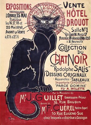 The Black Cat - Th&eacute;ophile Alexandre Steinlen Contemporary & Modern Art By Trefl