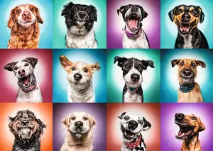 Funny Dog Portraits II Collage By Trefl