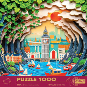 Trefl Red 40th Anniversary London 1000 Piece Paper Art Puzzle London & United Kingdom By Trefl