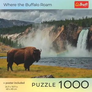 Red Where the Buffalo Roam Nature By Trefl