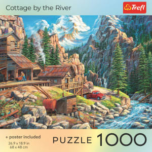 Red Cottage by the River  Cabin & Cottage By Trefl