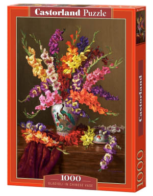 Gladioli in Chinese Vase Flower & Garden By Castorland