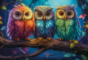 Three Little Owls Birds By Castorland