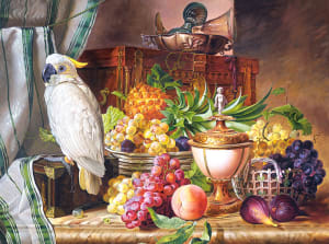 Still Life With Fruit and a Cockatoo Food and Drink By Castorland