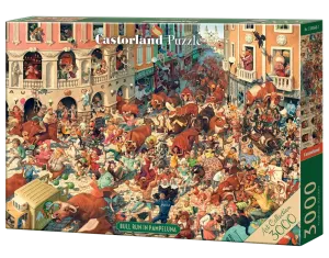 Bull Run in Pampeluna, Art Collection Celebration By Castorland