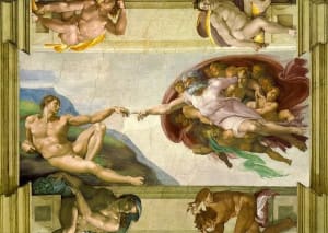 Michelangelo: The Creation of Adam Fine Art By Enjoy