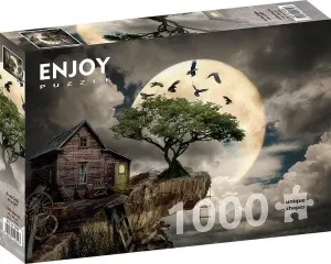 A Log Cabin on a Cliff Landscape By Enjoy