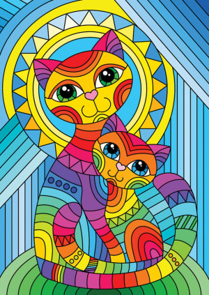 Inseparable Cat and Kitten Cats By Enjoy