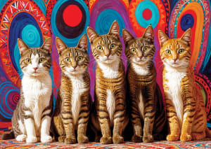 Five Cats Cats By Enjoy