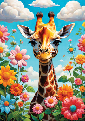 Cute Giraffe Safari Animals By Enjoy