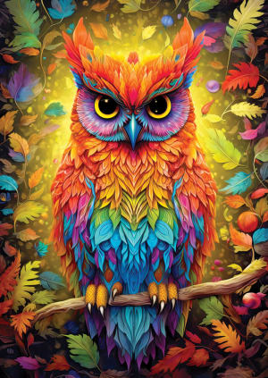 Autumnal Owl Birds By Enjoy