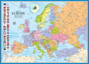 Map of Europe Europe By Eurographics