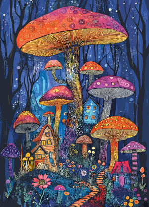 Mushroom Forest Forest By GoodWay Puzzles