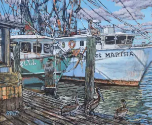 Where the Shrimp Boats Tie-up Boat By GoodWay Puzzles