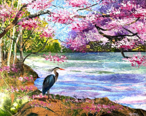 The Great Wet Blue Heron Summer By GoodWay Puzzles