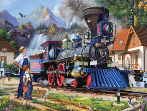 Retro Train Nostalgic & Retro By SunsOut