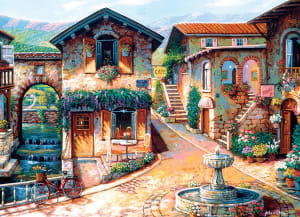 Fountain on the Square Landscape By Cobble Hill