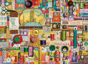 Sewing Notions Collage By Cobble Hill