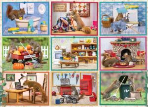 Squirrels at Home Around the House Jigsaw Puzzle By Cobble Hill