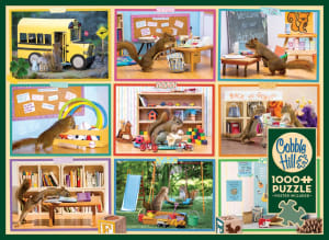 Squirrels at School Collage By Cobble Hill