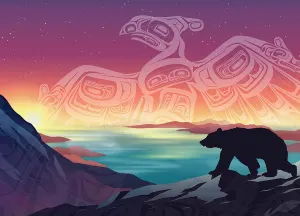 Crossings: Thunderbird and Bear Cultural Art By Cobble Hill