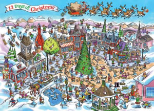 DoodleTown: 12 Days of Christmas Christmas By Cobble Hill