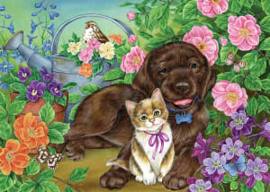 Calico and Chocolate Birds By Cobble Hill