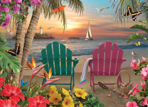 Island Paradise Sunrise & Sunset By Cobble Hill