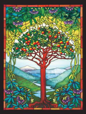 Tree of Life Stained Glass - Scratch and Dent Large Piece By Cobble Hill