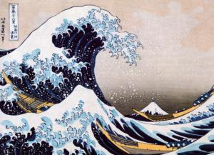 Great Wave off Kanagawa - Scratch and Dent Asian Art Lenticular Puzzle By Eurographics