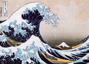 Great Wave off Kanagawa 3D Lenticular Asian Art By Eurographics