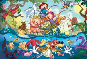 Three Little Pigs Children's Cartoon Children's Puzzles By Eurographics