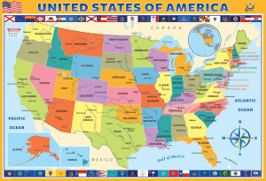 Map of the United States of America Maps & Geography By Eurographics