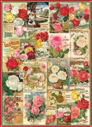 Roses Seed Catalogue Collection Collage Impossible Puzzle By Eurographics
