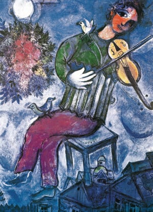 The Blue Violinist Contemporary & Modern Art By Eurographics