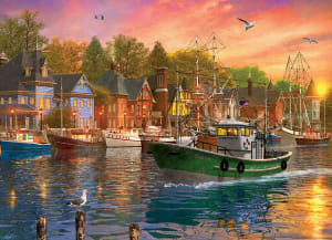 Harbor Sunset Sunrise & Sunset By Eurographics