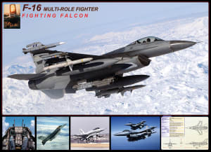 F-16 Fighting Falcon Military By Eurographics