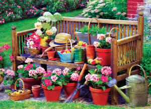 Garden Bench Flower & Garden By Eurographics
