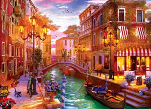 Sunset Over Venice Italy By Eurographics