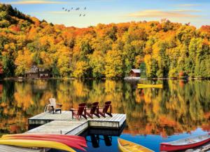 Lakeside Cottage, Quebec Lakes & Rivers Jigsaw Puzzle By Eurographics