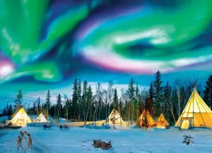 Northern Lights Landscape By Eurographics
