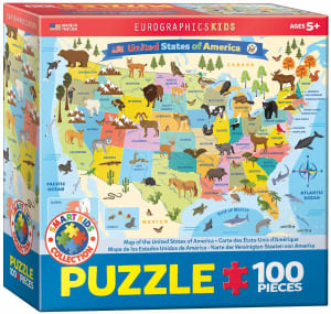 United States Map Illustrated - Scratch and Dent United States By Eurographics