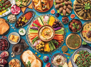 Middle Eastern Table Food and Drink By Eurographics