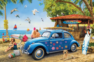 VW Beetle Surf Shack Beach & Ocean By Eurographics