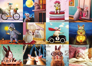 Funny Bunnies Collage By Eurographics