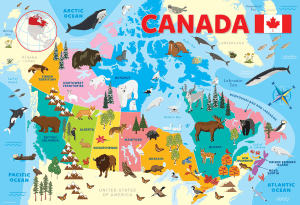 Illustrated Map of Canada Maps & Geography By Eurographics