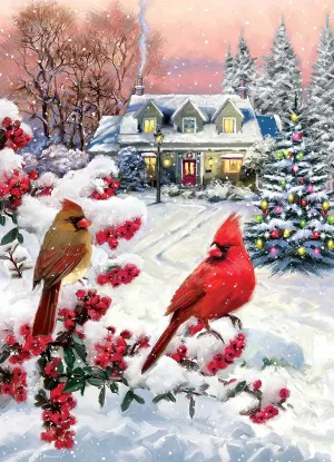 Cardinal Pair Christmas By Eurographics